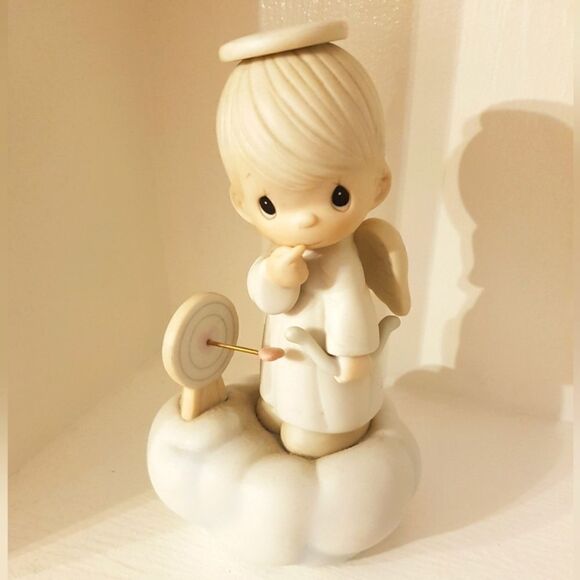 PRECIOUS MOMENTS "Sending My LOVE” Porcelaine Figurine * 1995 NEW - Picture 1 of 10